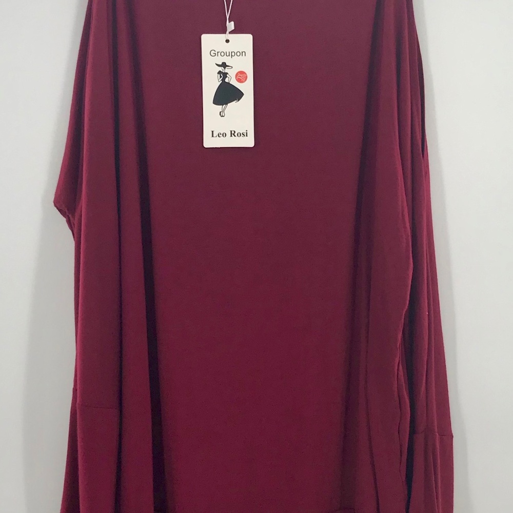 Leo Rosi Red XL long sleeve cut out shoulder